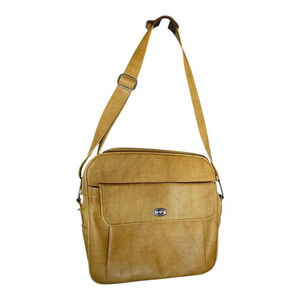 Vintage Samsonite Profile Gold Overnight Carry-On Luggage Bag Retro Mid Century